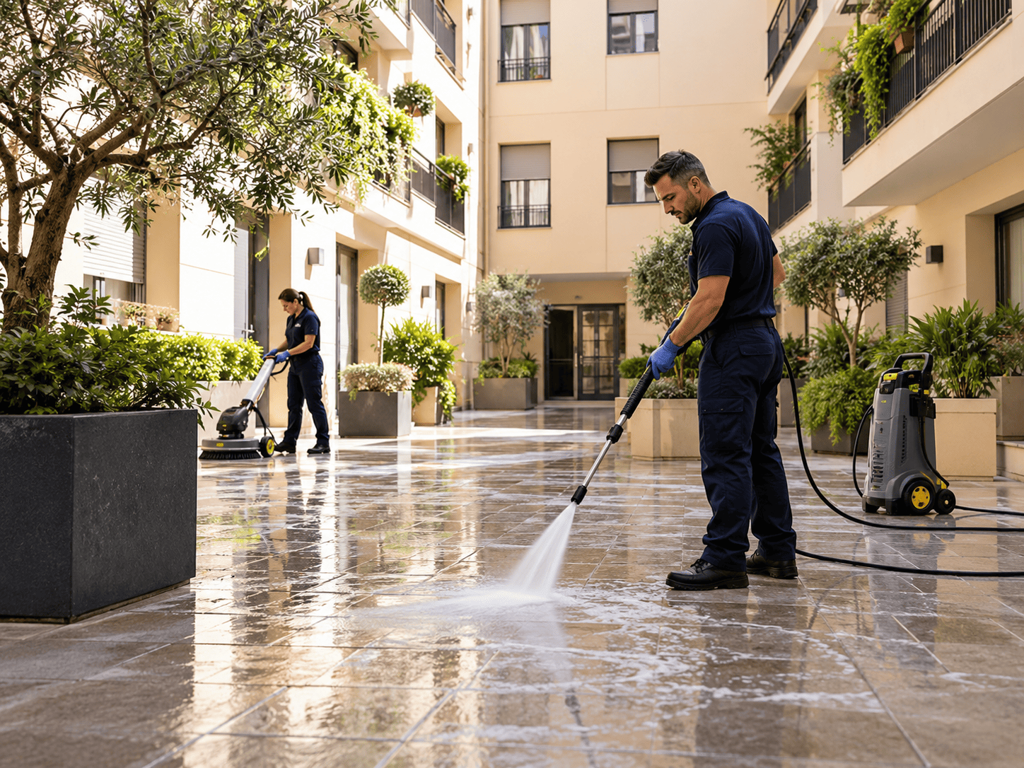 Limpieza de patios interiores en comunidades cómo mantenerlos en perfecto estado